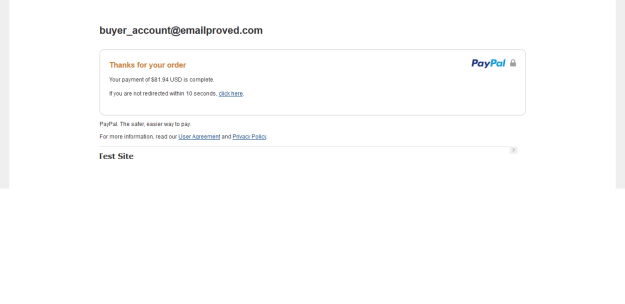 9 - Waiting to return to Buyers account in 10 Second