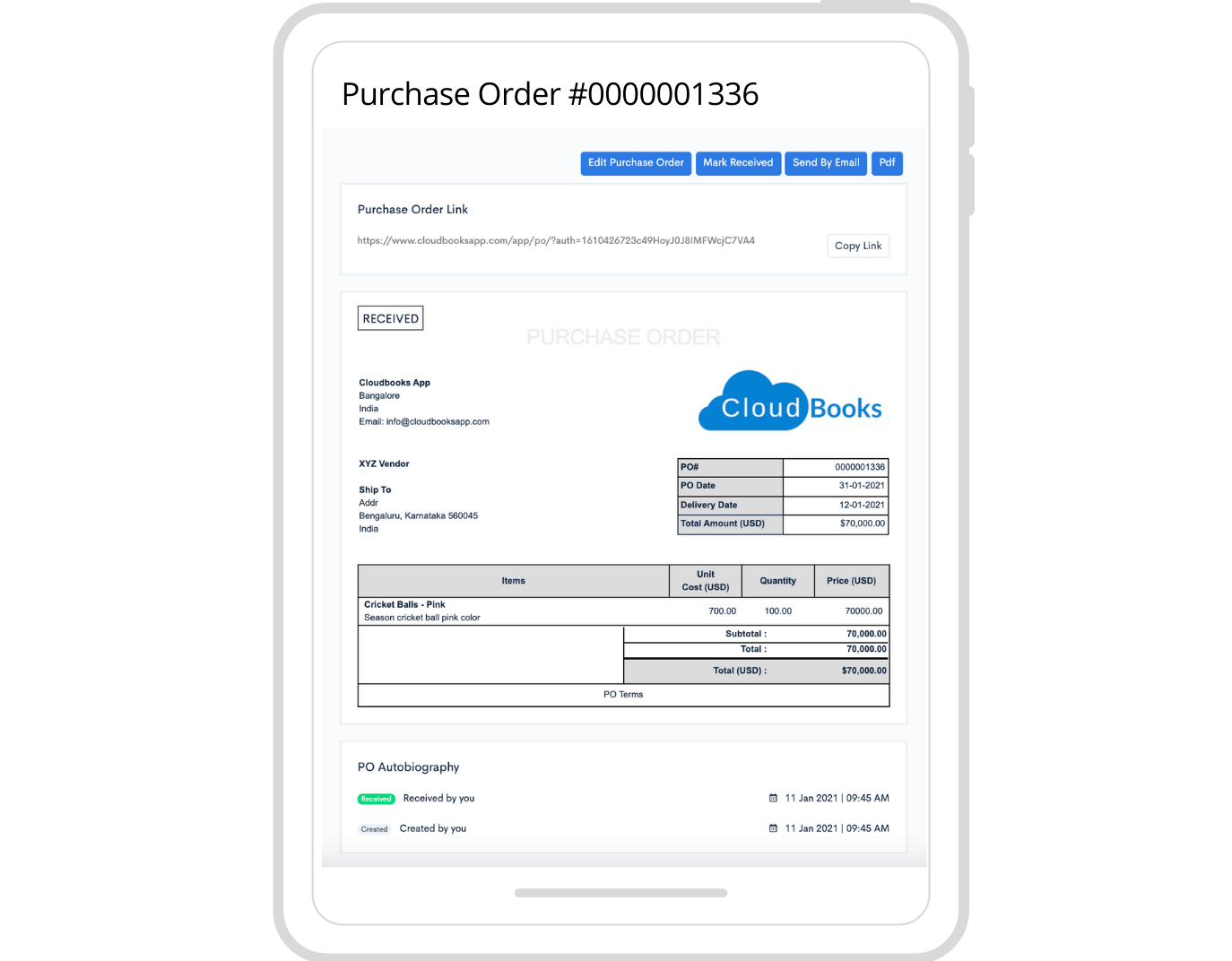 Create professional Purchase Orders